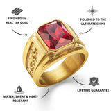 Gold Ruby Statement Ring - USPs - VIRAGE London, 5061034731747