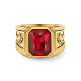 Gold Ruby Statement Ring - VIRAGE London, 5061034731747