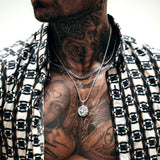 Silver Lion Pendant Limited Edition & Cuban Chain Set - VIRAGE London, 6101