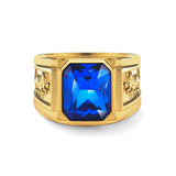 Gold Sapphire Statement Ring - VIRAGE London, 5061034731792