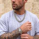 Silver Cuban Chain 14mm - VIRAGE London, 10010001021418