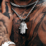 Silver Hamsa Pendant - VIRAGE London