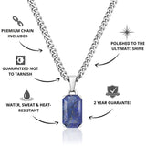Silver Lapis Pendant - USPs - VIRAGE London 
