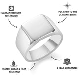Silver Square Signet Ring - USPs - VIRAGE London, 5061034731839