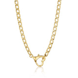 Statement Heart Chain Necklace Gold - VIRAGE London