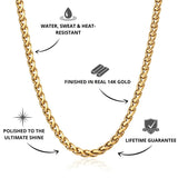 Wheat Chain Gold 3mm - USP's - VIRAGE London, 10330001010318