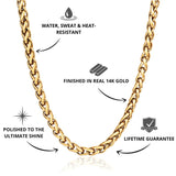 Wheat Chain Gold 5mm - USP's VIRAGE London, 10030001010518