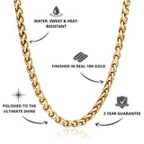 Wheat Chain Gold 5mm - USP's - VIRAGE London, 10030001010518