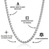 Wheat Chain Silver 3mm - USP's - VIRAGE London, 10030001020318