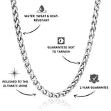 Wheat Chain Silver 5mm - USP's - VIRAGE London, 10030001020518