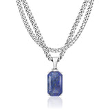 Silver Lapis x Cuban Set - VIRAGE London