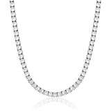 Iced Tennis Chain White Gold 3mm - VIRAGE London, 10060002030418