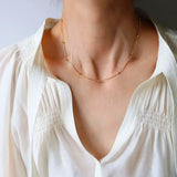 Beaded Ball Necklace Gold - VIRAGE London