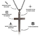 Gun Metal & Silver Cross Pendant - USPs - VRAGE London
