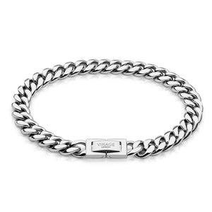 Silver Cuban Bracelet 8mm - VIRAGE London, 40010001020807