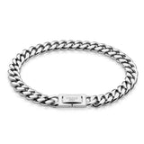 Silver Cuban Bracelet 8mm - VIRAGE London, 40010001020807