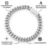 Silver Cuban Bracelet 8mm - USP's - VIRAGE London, 40010001020807