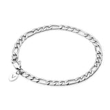 Silver Figaro Bracelet 5mm - VIRAGE London, 40040001020507