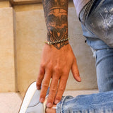Gold Belcher Chain & Bracelet Set 5mm - VIRAGE London, 70100001010525