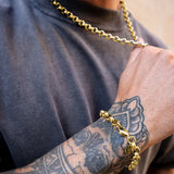 Gold Belcher Bracelet 8mm - VIRAGE London, 40100001010807