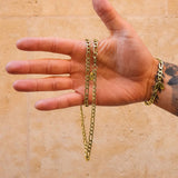 Gold Figaro Bracelet 5mm - VIRAGE London, 40040001010507