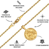 Gold St Christopher Pendant - USPs - VIRAGE London