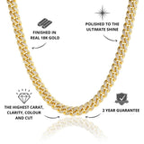 Gold Iced Cuban Chain 12mm - USP's - VIRAGE London, 10010002011218