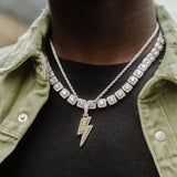 White Gold Clustered Tennis Chain 10mm - VIRAGE London, 10110002031018