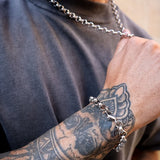 Silver Belcher Chain & Bracelet Set 8mm - VIRAGE London, 70100001020525
